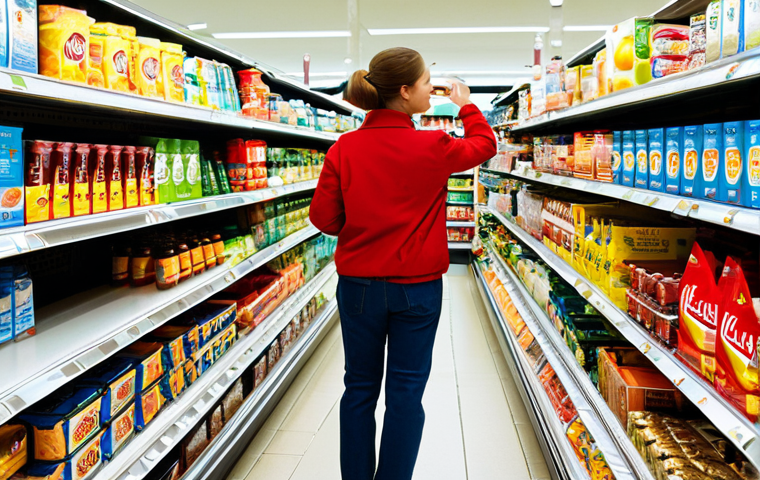 소비자 행동 연구와 응용 사례 - Retail Psychology**

"A brightly lit, bustling supermarket aisle, fully clothed shoppers browsing va...
