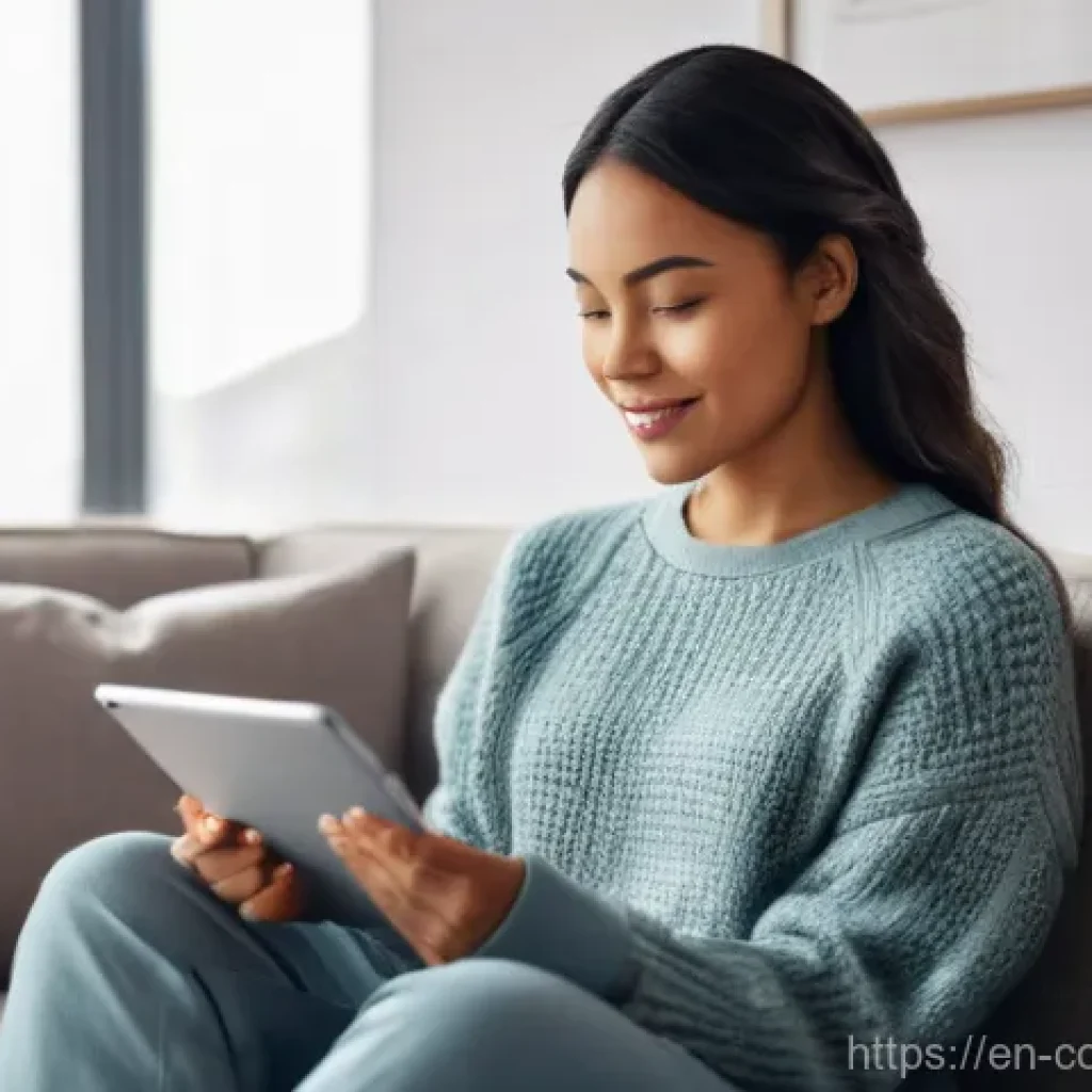 소비자 불만 처리 우수 사례 분석 - **Prompt: "Anticipating Customer Needs"**
A young adult woman (20s, diverse ethnicity) is comfor...