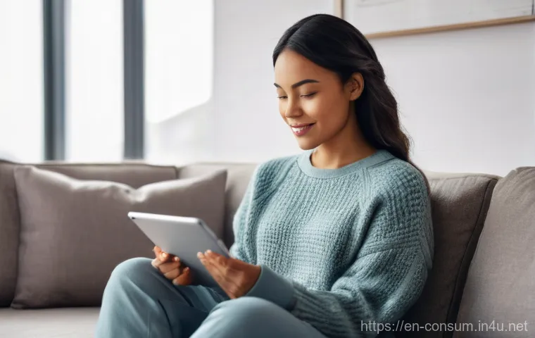 소비자 불만 처리 우수 사례 분석 - **Prompt: "Anticipating Customer Needs"**
A young adult woman (20s, diverse ethnicity) is comfor...