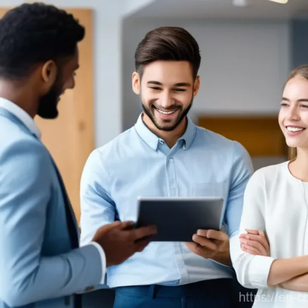 소비자중심 경영의 사례 연구와 성공 요인 분석 - **Seamless Customer Journey:** "An image capturing a diverse group of customers (including men, wome...