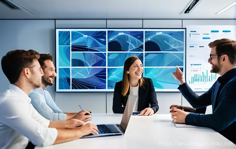 소비자 행동 데이터를 활용한 신제품 혁신 전략 연구와 분석 - **Prompt:** A diverse team of data scientists and marketing strategists, all professionally dressed,...