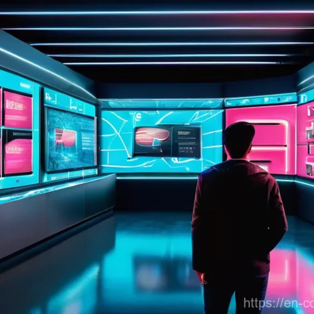 소비자분쟁 사례 모음집 - **Digital Marketplace Maze:**
"A young adult, dressed in casual yet modern attire, stands amidst...