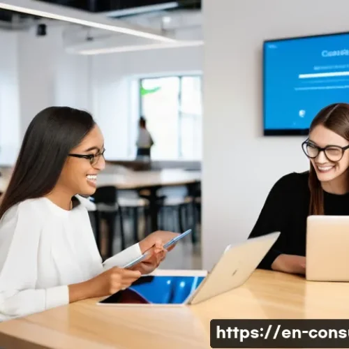 Home 33 소비자중심 경영 사례 연구 보고서 - **Prompt:** "A brightly lit, modern co-working space where diverse individuals, casually yet stylish...