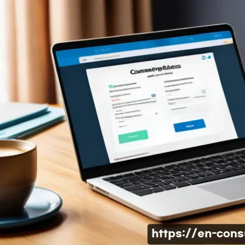 소비자 보호와 관련된 이슈와 대처 방안 - A modern home office scene showing a person carefully reading online return and refund policies on a...