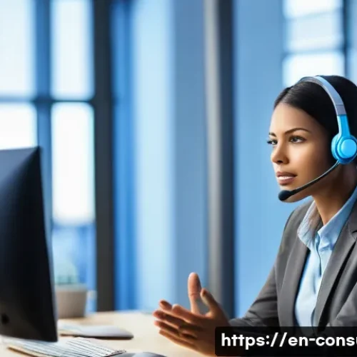 소비자 불만 처리 사례를 통한 학습법 - A professional customer service representative calmly listening to a frustrated customer on a headse...