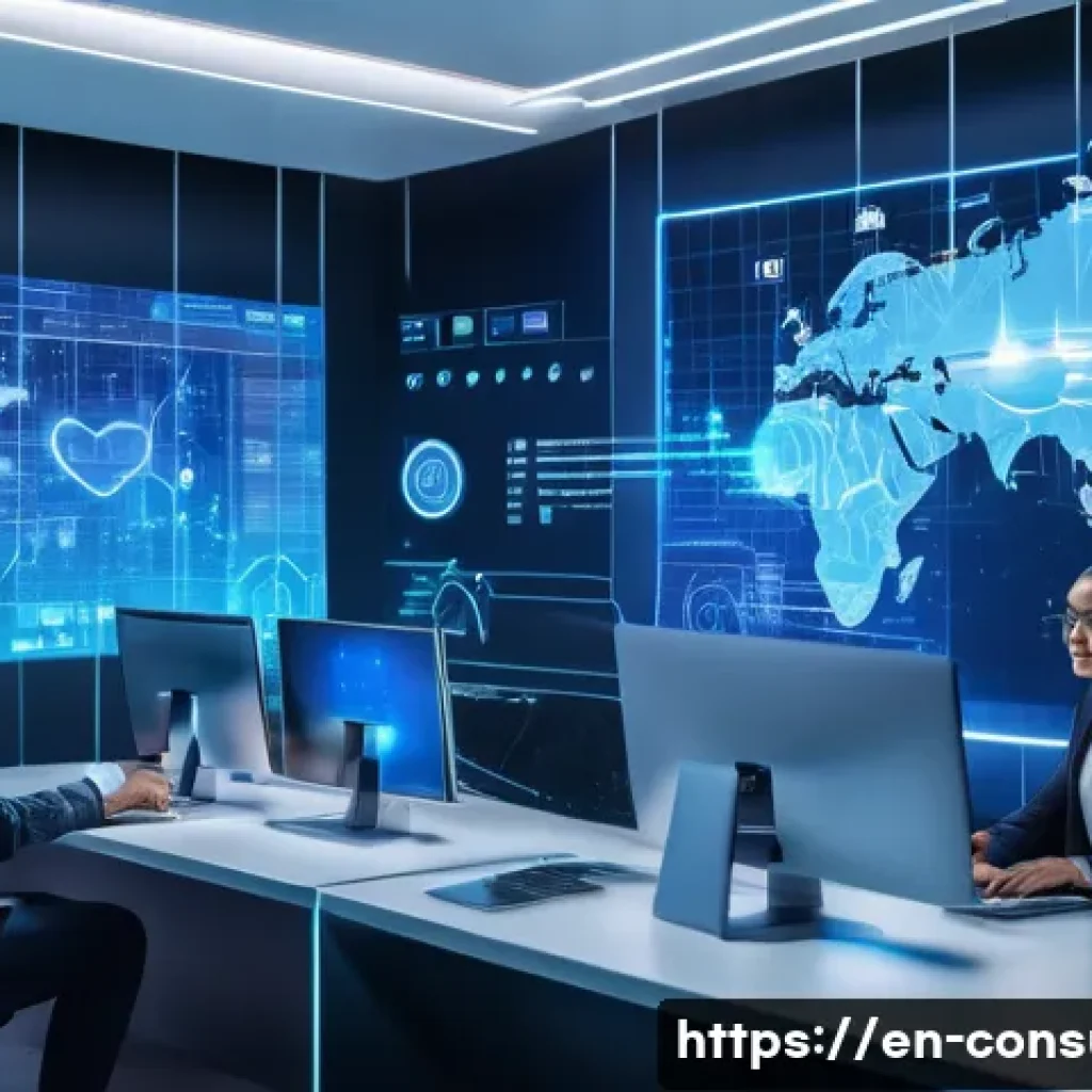 소비자 보호 관련 최신 트렌드 분석 - A futuristic e-commerce setting showcasing artificial intelligence fraud detection: a diverse group ...